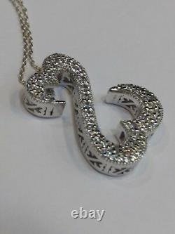 Cœurs Ouverts De Jane Seymour 1.10 Ct Diamant En Sterling Silver Pendentif Collier