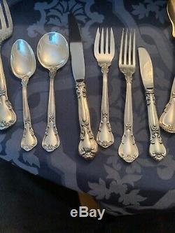 Chantilly 72 Pc Place Taille Sterling Silver Set Pour 12 Flatware Gorham + 4 Sv Pc