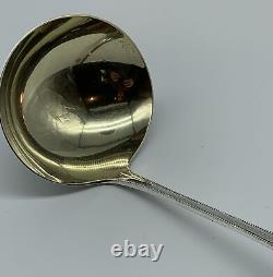 Chipendale Gorham Large De 12 Inch Sterling Silver Soupe Goldwash Bowl Ladle 1890