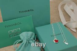 Collier Tiffany & Co Sterling De Chaîne D’argent Avec L’étiquette Et Les Paquets