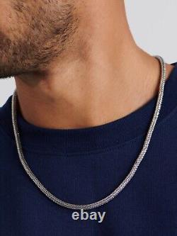 Collier en chaîne ronde en argent sterling Foxtail DEVATA 4mm FTT5240 taille 18