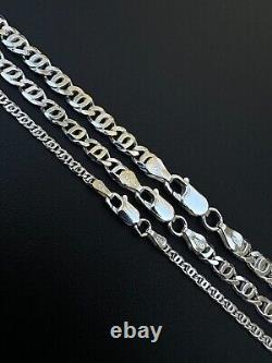 Collier ou bracelet en chaîne en œil de tigre naturel en argent sterling 925 massif ITALIE