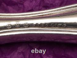 Couteau et fourchette de service en argent sterling 925 en bon état vintage, poids 188 grammes