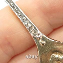 Cuillère à sauce ancienne bicolore en argent sterling 925