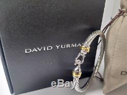 David Yurman Bracelet Femme Boucle Cable Avec De L'argent Sterling Or 925 Nouveau
