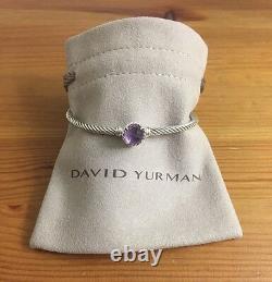 David Yurman Chatelaine Bracelet Avec Amethyst 925 Argent Sterling 3mm