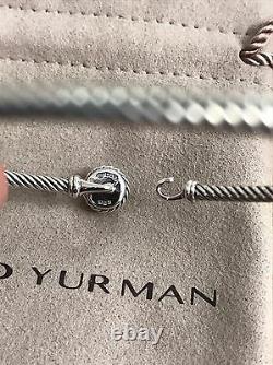 David Yurman Chatelaine Bracelet Avec Morganite 925 Argent Sterling 3mm Spécial