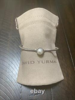 David Yurman Chatelaine Bracelet Avec Pearl 925 Argent Sterling 3mm