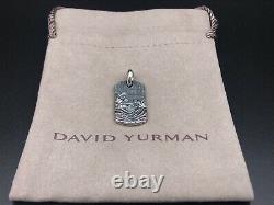 David Yurman Men’s Waves Sterling Silver Dog Tag (26mmx15mm) 450 $ Nwot