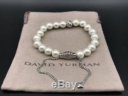 David Yurman Spirituelle Bracelet Perle En Argent Sterling Avec Des Perles D'eau Douce Nwot