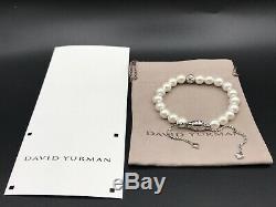 David Yurman Spirituelle Bracelet Perle En Argent Sterling Avec Des Perles D'eau Douce Nwot