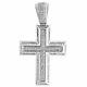 Diamant Pendentif Croix Des Hommes. 925 Charm Religieuse En Argent Sterling Pave 2.10 Tcw
