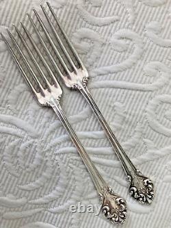 Fourchette de dîner Antique Sterling REED & BARTON L'ELEGANTE 1900 avec monogramme Lot de 2