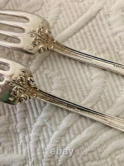 Fourchette de dîner Antique Sterling REED & BARTON L'ELEGANTE 1900 avec monogramme Lot de 2