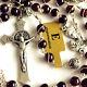 Garnet Filaire Et Perles D'argent Sterling 925 Crucifix Catholique Rosary Necklace