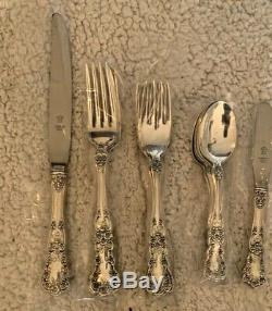Gorham Buttercup Sterling Pour 8 Flatware Set Vrai Dîner Taille Extra Large Taille