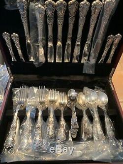 Gorham Buttercup Sterling Pour 8 Flatware Set Vrai Dîner Taille Extra Large Taille