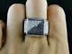 Homme 925 Argent Sterling 2.25 Ct Blanc & Noir Rond Diamond Pinky Love Ring