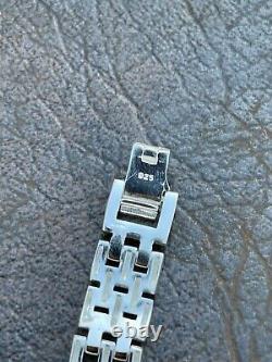 Hommes Real Solid 925 Argent Sterling Montres Personnalisées Bracelet De Lien 10mm