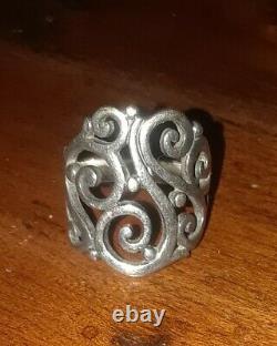 James Avery Sterling Silver Sorrento Scroll Ring Taille 7