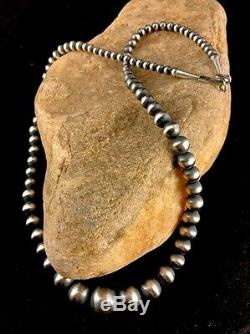 Native American Navajo Perles Diplômé Collier De Perles En Argent Sterling 20 341