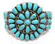 Navajo Main Turquoise Cluster En Argent Sterling Bracelet Juliana Williams