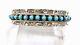 Navajo Turquoise En Argent Sterling Stacker Bracelet Entiers