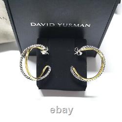 Nouvelle Collection Crossover David Yurman Hoop Sterling Silver Avec Boucles D’oreilles En Or