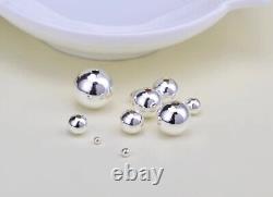 Perles intercalaires rondes en argent sterling 925 de 2mm, 2,5mm, 3mm, 3,5mm, 4mm, 4,5mm, 5mm, 6mm, 7mm, 8mm et 10mm.