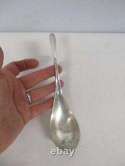 Rare Avanti Mexico Cuillère à sauce à manche en argent sterling moderniste avec encoche 7