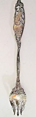 Rare Maynard & Co Argent Sterling 925 Travaux de Cupidon Cocktail Olive Fork