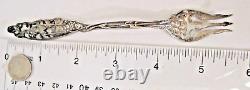 Rare Maynard & Co Argent Sterling 925 Travaux de Cupidon Cocktail Olive Fork