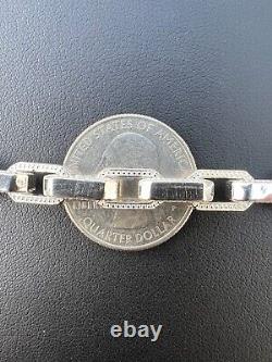 Rolo Hermes Lien Real Solid 925 Argent Sterling Collier Chaîne 7mm Ou Bracelet