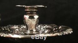 S. Kirk & Son Repousse En Argent Sterling Chamberstick Forme Rare