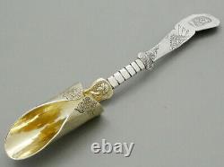 Shiebler Etruscan Sterling Cheese Scoop Homeric 8 7/8