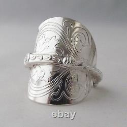 Silver Spoon Ring Stunning Handmade Antique Ornate Solid Sterling Date De 1952