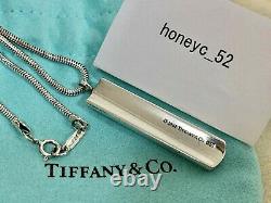 Tiffany & Co. 1837 Bar Pendentif Collier En Argent Sterling 925 Withporch Dhl