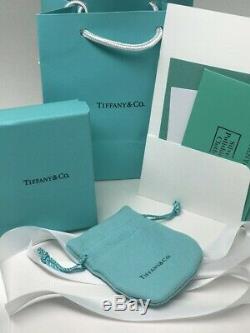 Tiffany & Co 925 En Argent Massif Coeur Tag Bracelet Avec Boîte, Sac, Pochette