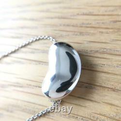 Tiffany & Co. Argent Sterling 925 Grand Haricot 20mm Pendentif Collier No Box Jp