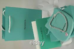 Tiffany & Co En Argent Massif Bracelet Medium 7,25 Free USA Shipping Rose