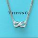 Tiffany & Co. Infinity Collier Double Chaîne Pendentif Sterling Argent 925