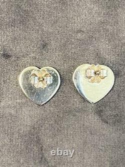 Tiffany & Co. Sterling Silver 925 Return To Heart Stud Boucles D’oreilles No Box Used Good