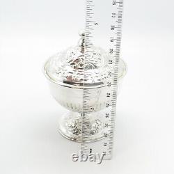 Vase / Bol ancien orné en argent sterling 925