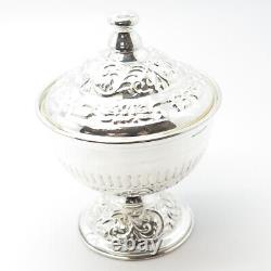 Vase / Bol ancien orné en argent sterling 925