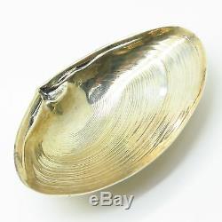 Vintage Wallace Argent 925 Clam Coquillage Design Footed Snack Plat