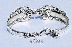 Wallace Grande Baroque Sterling Cuillère Bracelet Handcrafted Artisan