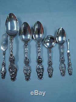Whiting Lily Set Antique Dîner 91 Pièces American Sterling Silver