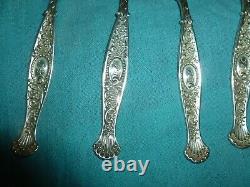 Whiting Sterling Argent 6 Dessert Spoons Teaspoon Rare